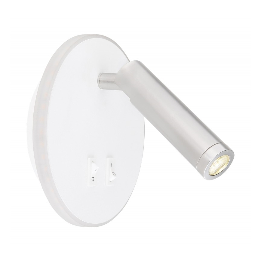 Globo - Spot mural LED/6W + LED/1W/230V