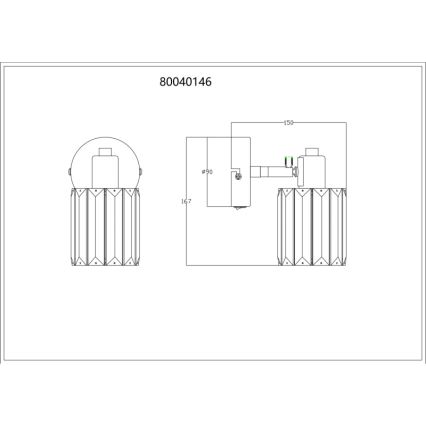 Globo - Faretto da parete 1xE14/40W/230V