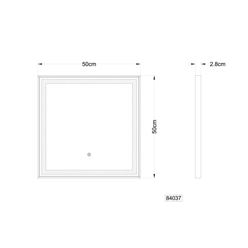 Globo - Dimmbarer LED-Wandspiegel mit Hintergrundbeleuchtung LED/10W/230V 2700/4000/6500K 50x50 cm