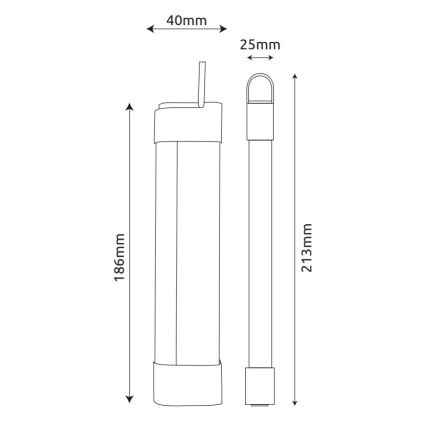 Globo - Aufladbare LED-Küchenunterbauleuchte 3in1 LED/2W/5V 3000/4000/7000K 800 mAh