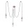 Globo A32-3 - Lampadario a sospensione con filo OLIVER 3xE27/40W/230V ragno