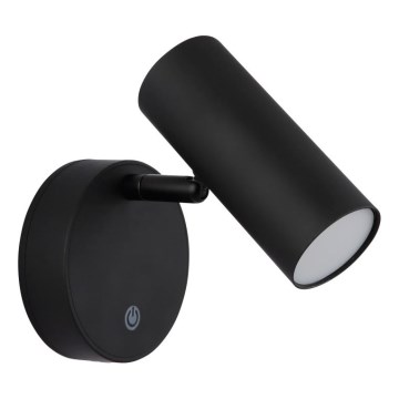 Globo - Applique spot mural LED rechargeable et dimmable, 0,4 W / 3,7 V, 1800 mAh, noir