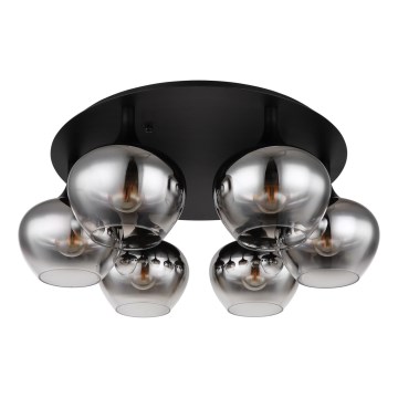 Globo - Aufgesetzte Deckenleuchte 6xE27/40W/230V Ø 65 cm schwarz