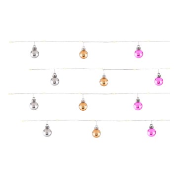 Globo - Catena luminosa di Natale a LED 20xLED/2xAA 2,2m bianco caldo