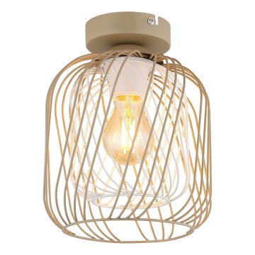 Globo - Deckenleuchte 1xE27/40W/230V Ø 18 cm beige/weiß