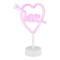 Globo - Décoration de table LED néon LED/2W/3xAA cœur