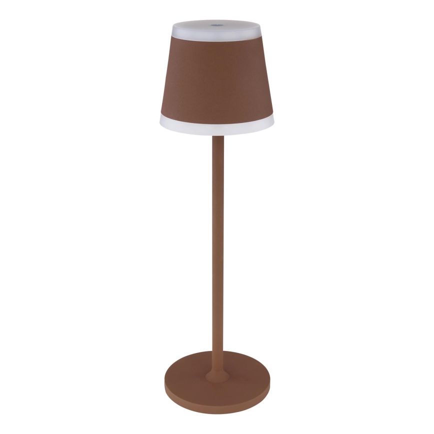 Globo - Dimm- und aufladbare LED-Tischleuchte mit Touch-Funktion LED/4,6W/3,7V 3000K 1800mAh braun IP54