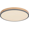 Globo - Dimmbare LED-Deckenleuchte LED/40W/230V 2700-6500K d 60 cm + Fernbedienung braun/grau