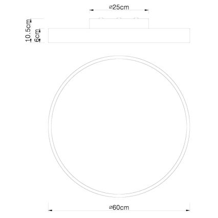 Globo - Dimmbare LED-Deckenleuchte LED/48W/230V 3000-6000K + Fernbedienung