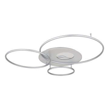 Globo - Dimmbare LED-Deckenleuchte LED/70W/230V 2700-6500K Wi-Fi Tuya mattchrom + Fernbedienung