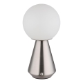 Globo - Dimmbare LED-Outdoor-Tischleuchte mit Touch-Funktion LED/1,5W/5V 3000/4500/6500K 1800 mAh IP41 matt Chrom