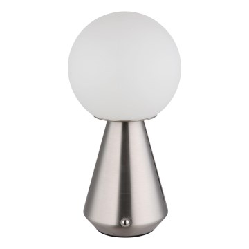 Globo - Dimmbare LED-Outdoor-Tischleuchte mit Touch-Funktion LED/1,5W/5V 3000/4500/6500K 1800 mAh IP41 matt Chrom