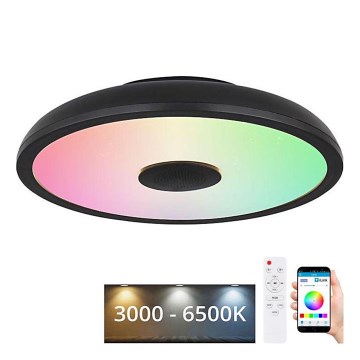 Globo - Dimmbare LED-RGBW-Badezimmerleuchte mit Lautsprecher LED/18W/230V 3000-6500K IP44 + Fernbedienung