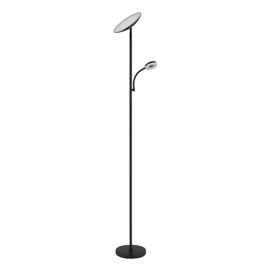 Globo - Dimmbare LED-Stehleuchte LED/20W/230V+ LED/5W 3000/4000/6500K schwarz