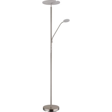 Globo - dimmbare LED-Stehleuchte LED/28W/230V + LED/5W 3000K, glänzender Chrom