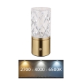 Globo - Dimmbare LED-Tischleuchte mit Touch-Funktion LED/2,5W/3,7V 2700K/4000K/6500K 1800 mAh USB golden