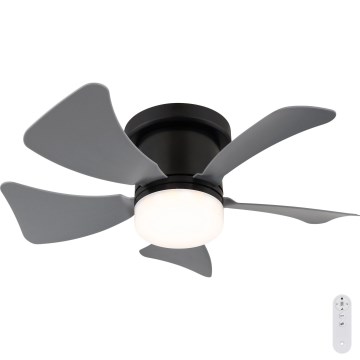 Globo - Dimmbarer LED-Deckenventilator LED/10W/230V 3000-6500K grau + Fernbedienung