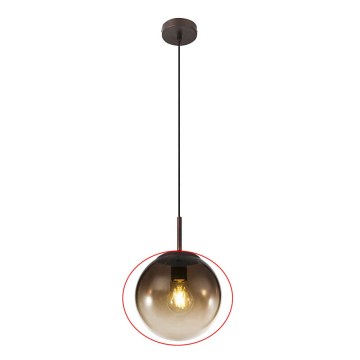Globo - Ersatz-Lampenschirm für Kronleuchter, Ø 20 cm, rauchbraun