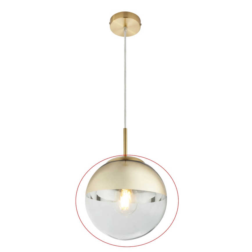 Globo - Ersatzglas für Kronleuchter VARUS E27, goldfarben, Ø 20 cm