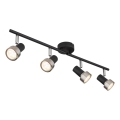 Globo - Faretto  4xGU10/25W/230V nero/argento