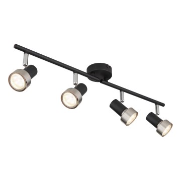 Globo - Faretto  4xGU10/25W/230V nero/argento