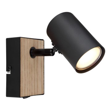 Globo - Faretto da parete 1xGU10/25W/230V nero/marrone