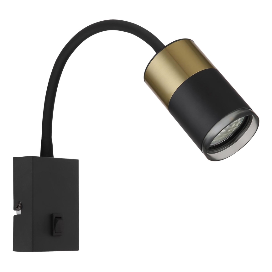 Globo - Faretto da parete 1xGU10/25W/230V nero/oro