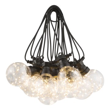 Globo - Guirlande décorative extérieure 10xLED/0,27W/230V 7,5 m IP44 noir