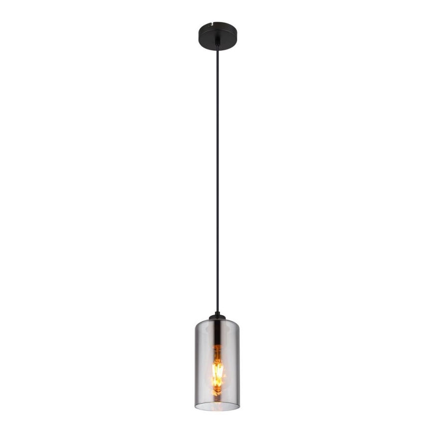 Globo - Hängeleuchte 1xE27/25W/230V d 11 cm schwarz