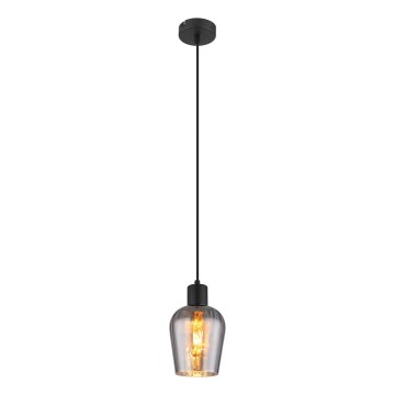 Globo - Hängeleuchte 1xE27/40W/230V d 13,5 cm schwarz