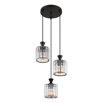 Globo - Hängeleuchte 3xE27/60W/230V d 32 cm schwarz