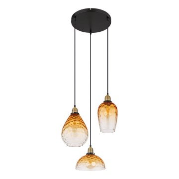 Globo - Hängeleuchte 3xE27/60W/230V d 46 cm orange