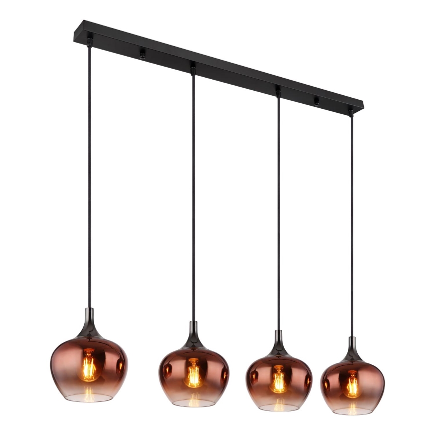 Globo - Hängeleuchte 4xE27/40W/230V kupfern