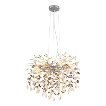 Globo - Hängeleuchte an Kabel 8xE14/40W/230V silber