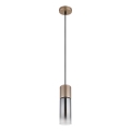 Globo - Lampada a sospensione su cavo 1xE27/25W/230V, finitura bronzo, Ø 10,5 cm