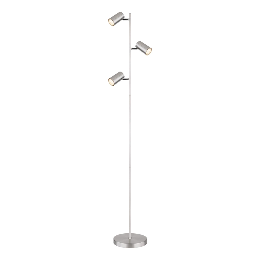 Globo - Lampada con piedistallo 3xGU10/5W/230V cromo opaco