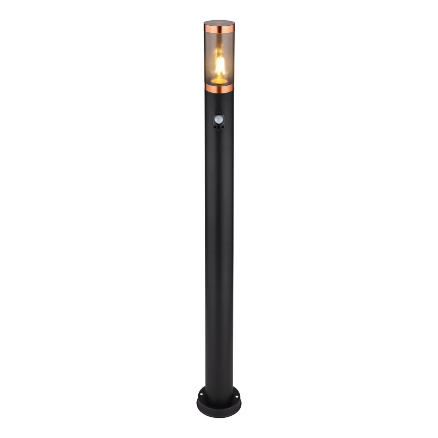 Globo - Lampada da esterno con sensore 1xE27/15W/230V IP44 110 cm nero/rame