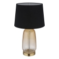 Globo - Lampada da tavolo 1xE27/40W/230V nera/marrone