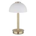Globo - Lampada da tavolo a LED dimmerabile con controllo touch, 7W/230V, 3000K, finitura ottone