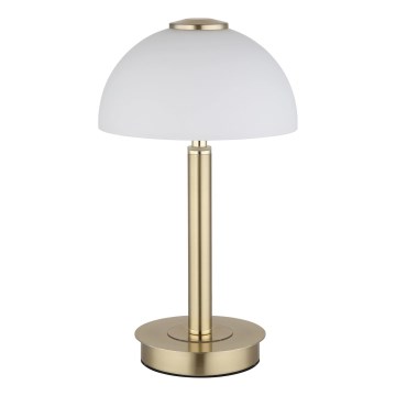 Globo - Lampada da tavolo a LED dimmerabile con controllo touch, 7W/230V, 3000K, finitura ottone