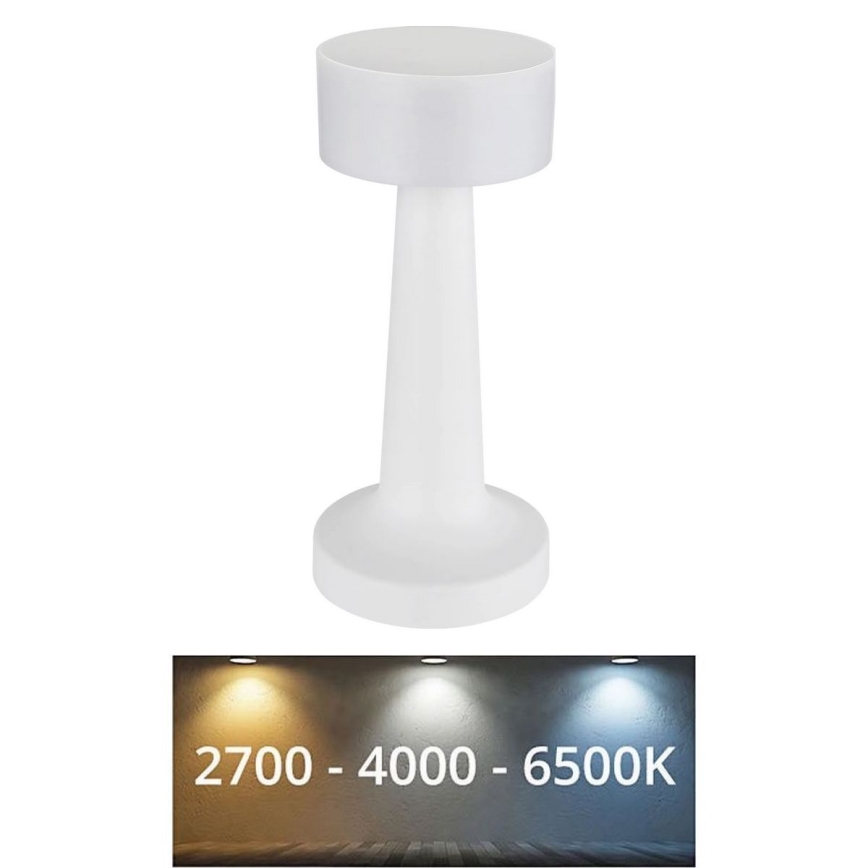 Globo - Lampada da tavolo LED dimmerabile con funzione Touch LED/1W/3,7V 2700K/4000K/6500K 800 mAh USB bianco