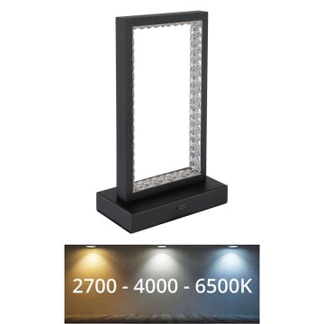 Globo - Lampada da tavolo LED dimmerabile con funzione Touch LED/3W/3,7V 2700K/4000K/6500K 1800 mAh USB nero