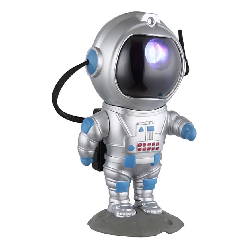 Globo - Lampada da tavolo LED RGB LED/4,5W/5V astronauta argento