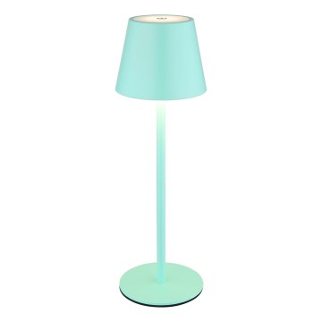 Globo - Lampada da tavolo LED ricaricabile da esterno dimmerabile con touch 3 in 1 LED/3W/5V 3000/4000/5000K IP54 1800 mAh verde menta