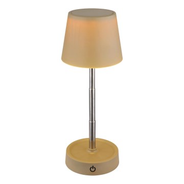 Globo - Lampada da tavolo ricaricabile a LED dimmerabile con controllo touch, 1,2 W / 3 V, 1200 mAh