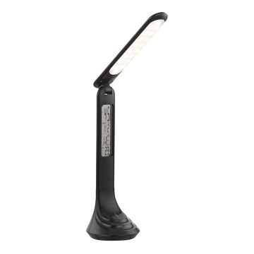 Globo - Lampada da tavolo ricaricabile dimmerabile a LED con display LED/4W/230V 2200 mAh nera