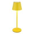 Globo - Lampada da tavolo ricaricabile per esterni dimmerabile a sfioramento 3 in 1 LED/3W/5V 3000/4000/5000K IP54 1800 mAh gialla