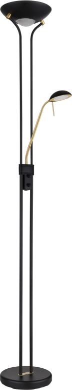 Globo - Lampada da terra dimmerabile a LED LED/20W/230V + LED/5,5W 3000K nero/oro