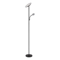 Globo - Lampada da terra dimmerabile LED/20W/230V+ LED/5W 3000/4000/6500K nero