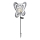 Globo - Lampada solare a LED LED/3V IP44 300 mAh farfalla argentata